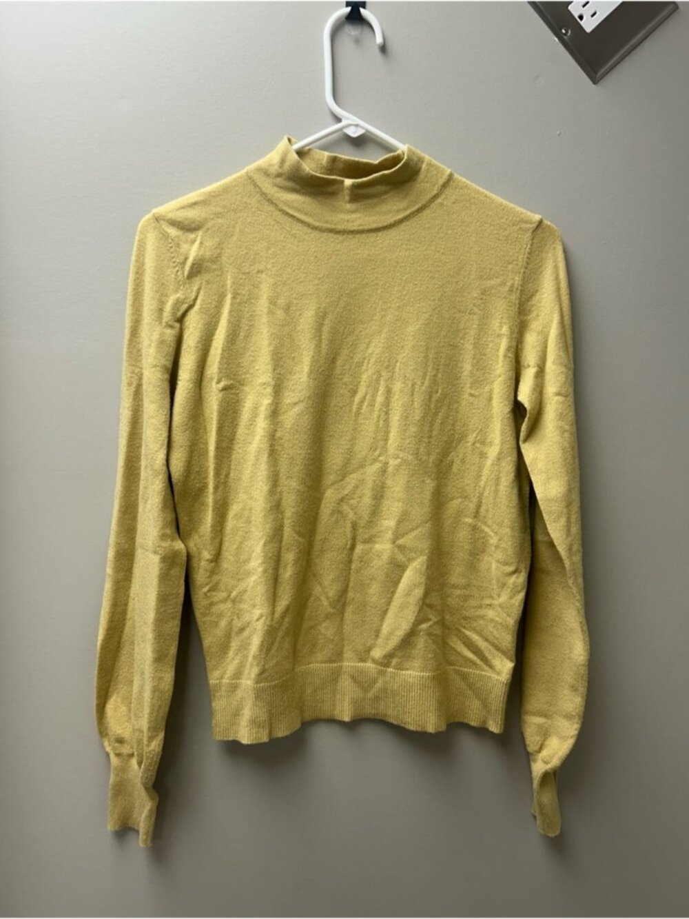 Philosophy Women’s Yellow Mock Neck Lightweight Sweater